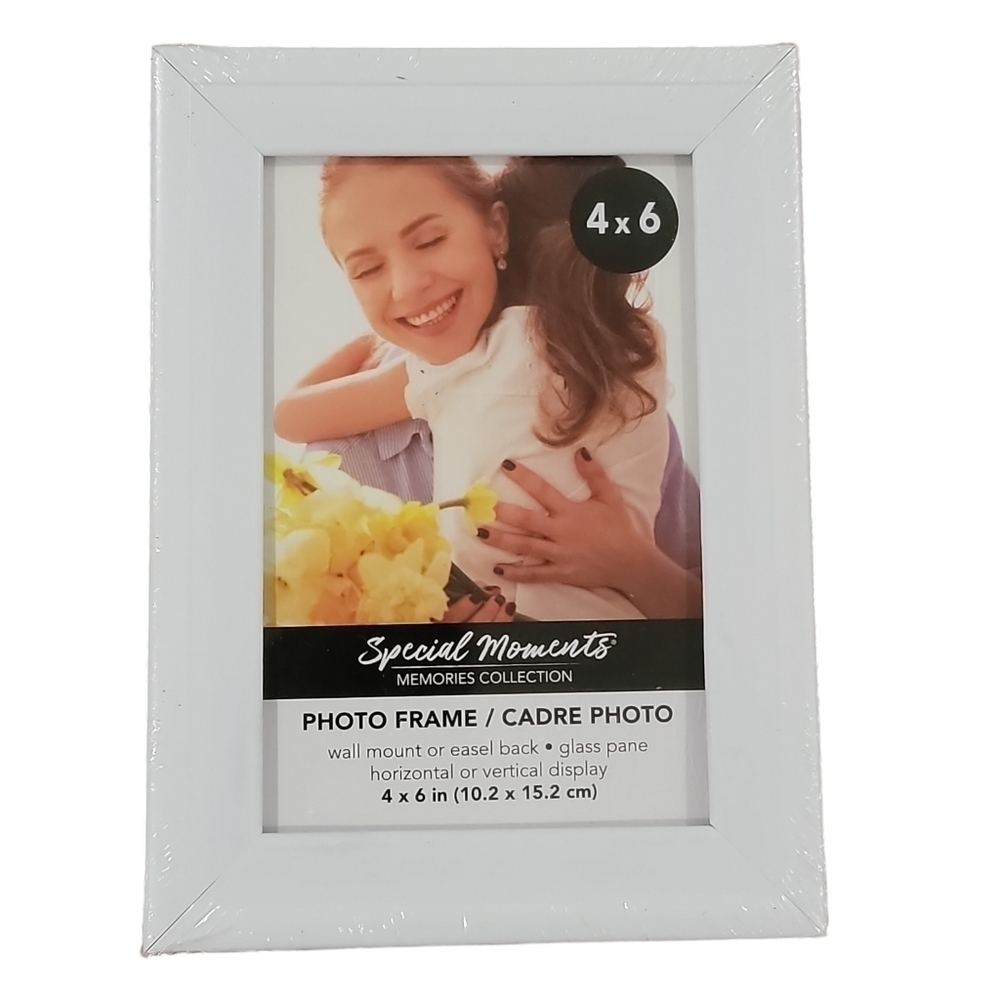 Special Moments photo frame 4" X 6" white frame glass pane